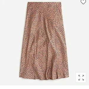 J. Crew Pull-on slip skirt in leopard dot